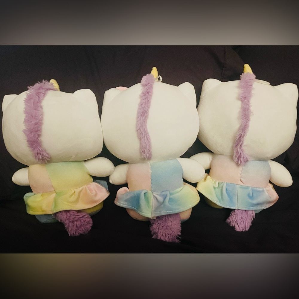 Hello Kitty Medium Unicorn Plush Trio - Picture 2 of 2